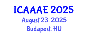 International Conference on Aeronautical and Aerospace Engineering (ICAAAE) August 23, 2025 - Budapest, Hungary
