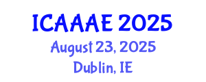 International Conference on Aeronautical and Aerospace Engineering (ICAAAE) August 23, 2025 - Dublin, Ireland