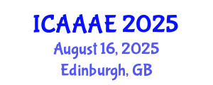 International Conference on Aeronautical and Aerospace Engineering (ICAAAE) August 16, 2025 - Edinburgh, United Kingdom