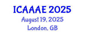 International Conference on Aeronautical and Aerospace Engineering (ICAAAE) August 19, 2025 - London, United Kingdom