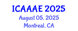 International Conference on Aeronautical and Aerospace Engineering (ICAAAE) August 05, 2025 - Montreal, Canada