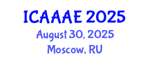 International Conference on Aeronautical and Aerospace Engineering (ICAAAE) August 30, 2025 - Moscow, Russia