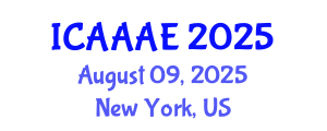 International Conference on Aeronautical and Aerospace Engineering (ICAAAE) August 09, 2025 - New York, United States