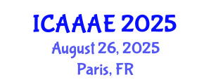 International Conference on Aeronautical and Aerospace Engineering (ICAAAE) August 26, 2025 - Paris, France