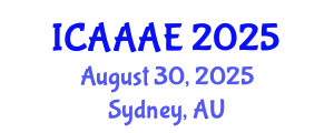International Conference on Aeronautical and Aerospace Engineering (ICAAAE) August 30, 2025 - Sydney, Australia
