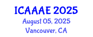 International Conference on Aeronautical and Aerospace Engineering (ICAAAE) August 05, 2025 - Vancouver, Canada