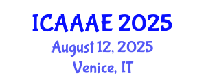 International Conference on Aeronautical and Aerospace Engineering (ICAAAE) August 12, 2025 - Venice, Italy
