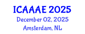 International Conference on Aeronautical and Aerospace Engineering (ICAAAE) December 02, 2025 - Amsterdam, Netherlands