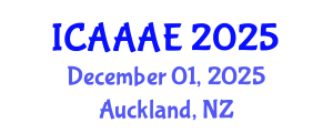 International Conference on Aeronautical and Aerospace Engineering (ICAAAE) December 01, 2025 - Auckland, New Zealand
