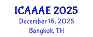 International Conference on Aeronautical and Aerospace Engineering (ICAAAE) December 16, 2025 - Bangkok, Thailand