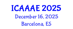 International Conference on Aeronautical and Aerospace Engineering (ICAAAE) December 16, 2025 - Barcelona, Spain