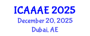 International Conference on Aeronautical and Aerospace Engineering (ICAAAE) December 20, 2025 - Dubai, United Arab Emirates