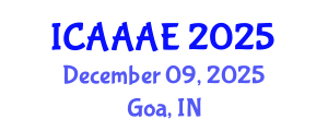 International Conference on Aeronautical and Aerospace Engineering (ICAAAE) December 09, 2025 - Goa, India