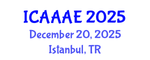 International Conference on Aeronautical and Aerospace Engineering (ICAAAE) December 20, 2025 - Istanbul, Turkey