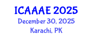 International Conference on Aeronautical and Aerospace Engineering (ICAAAE) December 30, 2025 - Karachi, Pakistan