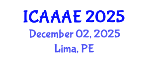 International Conference on Aeronautical and Aerospace Engineering (ICAAAE) December 02, 2025 - Lima, Peru