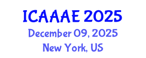 International Conference on Aeronautical and Aerospace Engineering (ICAAAE) December 09, 2025 - New York, United States