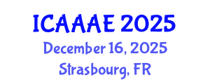 International Conference on Aeronautical and Aerospace Engineering (ICAAAE) December 16, 2025 - Strasbourg, France