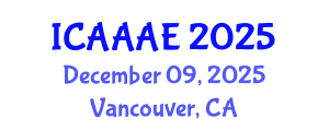 International Conference on Aeronautical and Aerospace Engineering (ICAAAE) December 09, 2025 - Vancouver, Canada