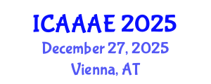 International Conference on Aeronautical and Aerospace Engineering (ICAAAE) December 27, 2025 - Vienna, Austria