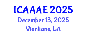 International Conference on Aeronautical and Aerospace Engineering (ICAAAE) December 13, 2025 - Vientiane, Laos