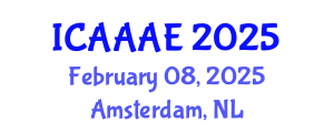 International Conference on Aeronautical and Aerospace Engineering (ICAAAE) February 08, 2025 - Amsterdam, Netherlands