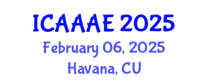 International Conference on Aeronautical and Aerospace Engineering (ICAAAE) February 06, 2025 - Havana, Cuba