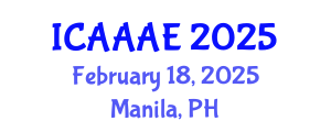 International Conference on Aeronautical and Aerospace Engineering (ICAAAE) February 18, 2025 - Manila, Philippines