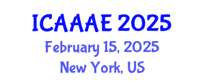 International Conference on Aeronautical and Aerospace Engineering (ICAAAE) February 15, 2025 - New York, United States