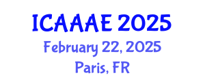 International Conference on Aeronautical and Aerospace Engineering (ICAAAE) February 22, 2025 - Paris, France