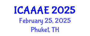 International Conference on Aeronautical and Aerospace Engineering (ICAAAE) February 25, 2025 - Phuket, Thailand