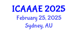 International Conference on Aeronautical and Aerospace Engineering (ICAAAE) February 25, 2025 - Sydney, Australia