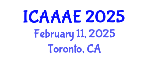 International Conference on Aeronautical and Aerospace Engineering (ICAAAE) February 11, 2025 - Toronto, Canada