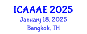International Conference on Aeronautical and Aerospace Engineering (ICAAAE) January 18, 2025 - Bangkok, Thailand