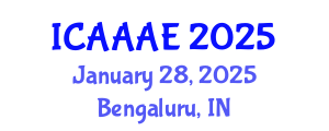 International Conference on Aeronautical and Aerospace Engineering (ICAAAE) January 28, 2025 - Bengaluru, India