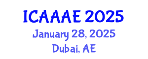 International Conference on Aeronautical and Aerospace Engineering (ICAAAE) January 28, 2025 - Dubai, United Arab Emirates