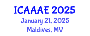International Conference on Aeronautical and Aerospace Engineering (ICAAAE) January 21, 2025 - Maldives, Maldives
