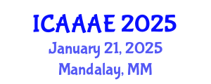 International Conference on Aeronautical and Aerospace Engineering (ICAAAE) January 21, 2025 - Mandalay, Myanmar