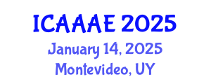 International Conference on Aeronautical and Aerospace Engineering (ICAAAE) January 14, 2025 - Montevideo, Uruguay