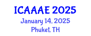 International Conference on Aeronautical and Aerospace Engineering (ICAAAE) January 14, 2025 - Phuket, Thailand