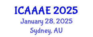International Conference on Aeronautical and Aerospace Engineering (ICAAAE) January 28, 2025 - Sydney, Australia