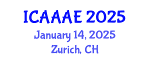 International Conference on Aeronautical and Aerospace Engineering (ICAAAE) January 14, 2025 - Zurich, Switzerland