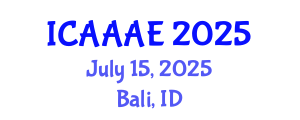 International Conference on Aeronautical and Aerospace Engineering (ICAAAE) July 15, 2025 - Bali, Indonesia