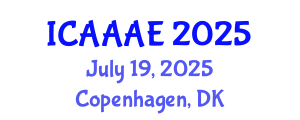 International Conference on Aeronautical and Aerospace Engineering (ICAAAE) July 19, 2025 - Copenhagen, Denmark