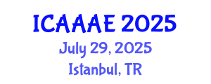 International Conference on Aeronautical and Aerospace Engineering (ICAAAE) July 29, 2025 - Istanbul, Turkey