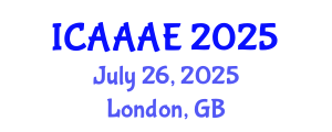International Conference on Aeronautical and Aerospace Engineering (ICAAAE) July 26, 2025 - London, United Kingdom