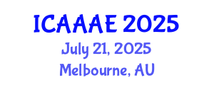 International Conference on Aeronautical and Aerospace Engineering (ICAAAE) July 21, 2025 - Melbourne, Australia