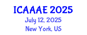 International Conference on Aeronautical and Aerospace Engineering (ICAAAE) July 12, 2025 - New York, United States