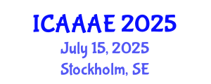 International Conference on Aeronautical and Aerospace Engineering (ICAAAE) July 15, 2025 - Stockholm, Sweden