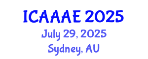 International Conference on Aeronautical and Aerospace Engineering (ICAAAE) July 29, 2025 - Sydney, Australia